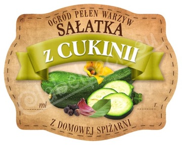 SAŁATKA Z CUKINI - Etykieta, naklejka 10x