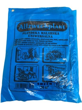 FOLIA MALARSKA GRUBA BUDOWLANA OCHRONNA 4mX5m 500g