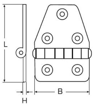 Zawias 55x40x1,5 INOX 8041 iMATX