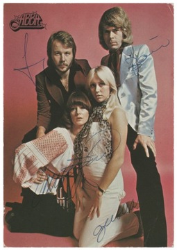 ABBA signed autographed Photo postcard! AMCo! 15549
