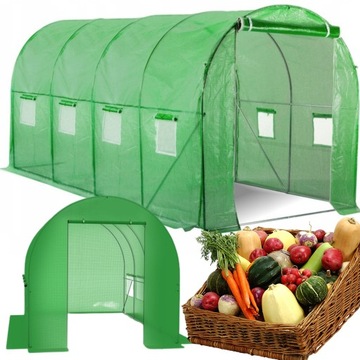 ФОЛЬГОВЫЙ ТУННЕЛЬ САДОВАЯ ПАЛАТКА ТЕПЛИЦА ДЛЯ ОВОЩЕЙ 4х2,5 ФОЛЬГОВЫЙ ПРОЧНЫЙ КАРКАС