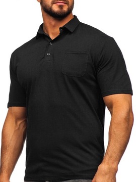 KOSZULKA POLO MĘSKA CZARNA 143006 DENLEY_2XL