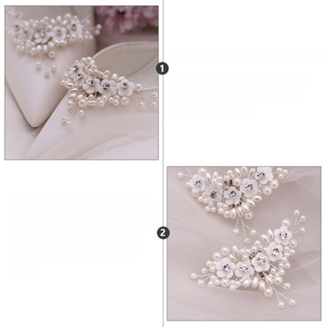 2 SZTUKI ŚLUBNE KLIPSY DO BUTÓW NA WYSOKIM OBCAsie KLIPS DO BUTÓW DLA PANNY MŁODEJ