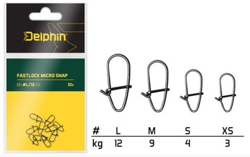 Delphin agrafka 10szt. Micro Snap S