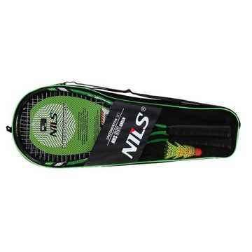 NILS Набор из 2 ракеток + 3 воланов для SPEED Badminton Crossminton