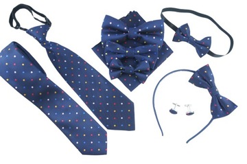 КОМПЛЕКТ Галстук-бабочка в горошек для папы и сына РАЗМЕРЫ