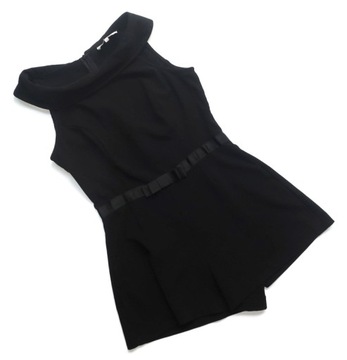 RIVER ISLAND S 36 CZARNY KOMBINEZON DOPASOWANY ELEGANCKI KRÓTKIE SPODENKI
