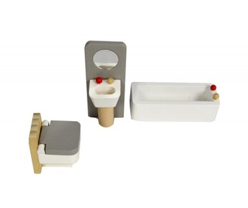 ДЕРЕВЯННАЯ МЕБЕЛЬ ДЛЯ КУКОЛЬНОГО ДОМА, БОЛЬШОЙ КОМПЛЕКТ