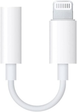 Adapter iPhone Lightning - Jack 3.5 mm - biały