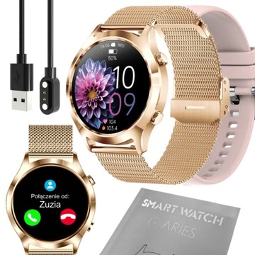 Smartwatch Zegarek Damski Rozmowy Elegancki Cykle