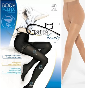 Rajstopy 40den Gatta Body Relax Medica Daino 2-S