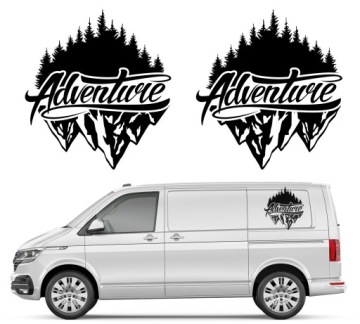 Samolepky na auto Adventure Hory Les 44 x 48 cm