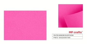 Filc dekoracyjny 1-1,2 mm 40x60cm róż