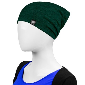 ШАПКА-КАМИК ЖЕНСКАЯ, ОСЕНЬ, БУТЫЛОЧНО-ЗЕЛЕНЫЙ, М