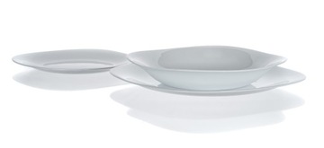 Обеденный набор 36 шт. Parma Bormioli Rocco квадратные тарелки белые 12 ПЕРСОН