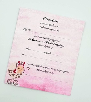 ПРИГЛАШЕНИЯ НА КРЕЩЕНИЕ, КРЕЩЕНИЕ, ИГРУШКИ, 3D РОЗОВЫЕ