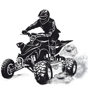 Naklejka AUTO TATTOO QUAD czarny
