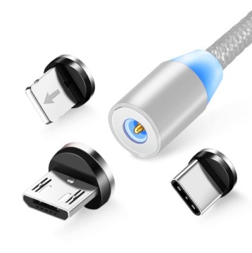 МАГНИТНЫЙ КАБЕЛЬ 3в1 MICRO TYPE-C USB-C к IPHONE