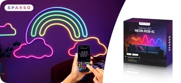 Светодиодная лента NEON 5м RGBIC LEDs PILOT TUYA WiFi Bluetooth приложение 24V КОМПЛЕКТ