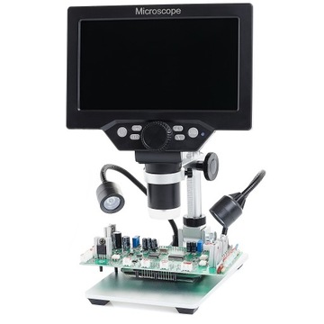 MIKROSKOP CYFROWY x1200 KAMERA 12MP WYŚWIETLACZ MATA ZESTAW 6 PĘSET