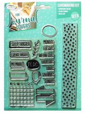Zestaw stempli+wykrojnik+folder for JOURNAL Lovers