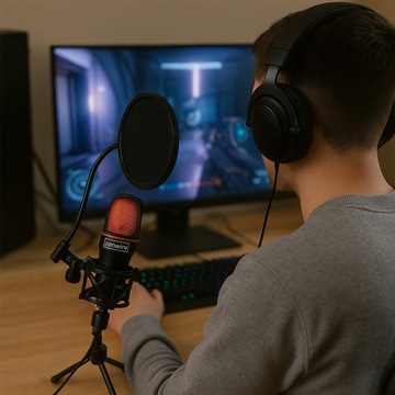 Студийный конденсаторный микрофон для ПК, игровой микрофон для караоке, USB