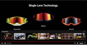 100% ДЕТСКИЕ ОЧКИ JUNIOR STRATA, ЧЕРНЫЕ ПРОЗРАЧНЫЕ ПРОТИВОТУМАННЫЕ