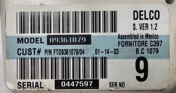 PANEL VENTILACE ŘÍZENÍ KLIMATIZACE ALFA ROMEO GTV (916)