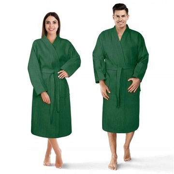 Szlafrok Bawełna Kimono Gofer Unisex rozm. XS