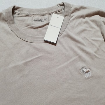 ABERCROMBIE & FITCH t-shirt soft tee kolor kaszmirowy XL