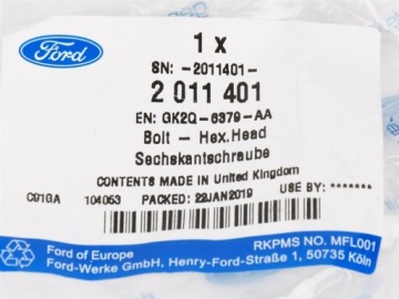 БОЛТ ДВУМАССОВОГО КОЛЕСА M10 X 26MM TRANSIT FOCUS