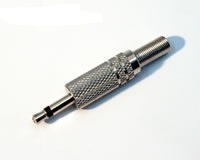 Wtyk mały jack 3,5mm 3.5 mono srebrny