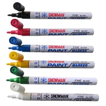 Pisak olejowy z farbą marker SNOWMAN FCP średni ZESTAW 1,5 mm mix 6 szt