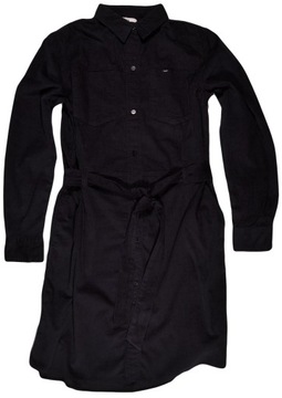 LEE sukienka BLACK SHIRT DRESS MIDNIGHT _ S