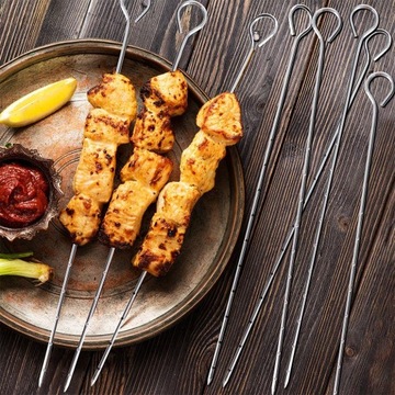 Шашлык, металлический шампур для гриля