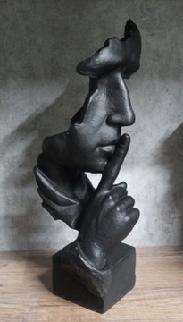 Скульптура - Тишина с платформой H-60см Черный.