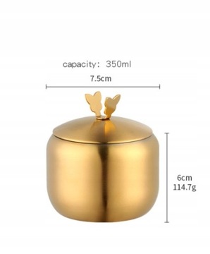 ЗОЛОТАЯ САХАРНИЦА САХАРНИЦА НЕРЖАВЕЮЩАЯ СТАЛЬ ЗОЛОТО