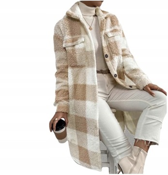 МОДНОЕ ЖЕНСКОЕ ФЛИСОВОЕ ПАЛЬТО ЖЕНСКОЕ ШЕРСТЯНОЕ ПАЛЬТО С МЕХОМ УТЕПЛЕННОЕ