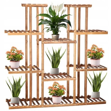 БОЛЬШАЯ ПОДСТАВКА ДЛЯ ЦВЕТОВ, МНОГОЯРУСНАЯ ДЕРЕВЯННАЯ ПОДСТАВКА ДЛЯ ЦВЕТОВ + АКСЕССУАРЫ