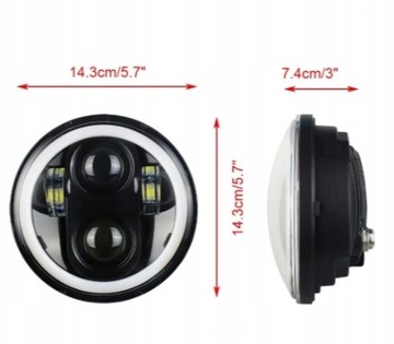 ФАРА МОТОЦИКЛА ПЕРЕДНЯЯ ФОНАРЬ H4 LED 5,75 дюйма
