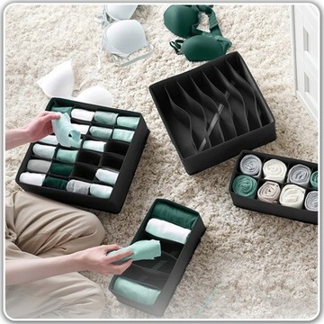 ОРГАНАЙЗЕР ДЛЯ БЕЛЬЕВОГО ЯЩИКА НОСКИ НАБОР НОСКОВ ДЛЯ ГАРДЕРОБА 4В1