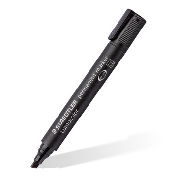 Marker Staedtler czarny ścięty Lumocolor wodoodporny, permanentny