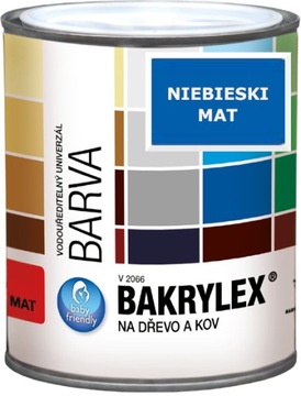 Farba Bakrylex 4,3kg mat do drewna NIEBIESKA