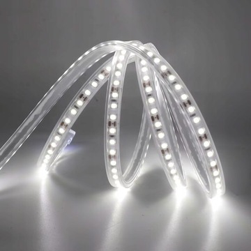 Taśma LED SMD 2835 220V 230V 1m 6000K BIAŁA ZIMNA WODOODPORNA IP67 10mm