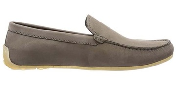 Clarks Reazor Edge Półbuty brązowe skórzane nubukowe wsuwane 40