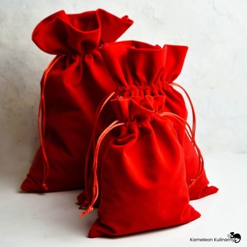 WOREK woreczek WELUROWY PREZENTOWY NA PREZENT OZDOBNY 15x20cm CZARNY welur