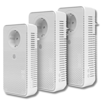 Zestaw 3 wzmacniaczy sygnału WiFi Powerline Internet Booster