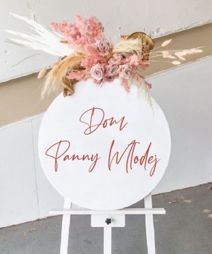 Naklejka Dom Panny Młodej 30x20 - różne czcionki