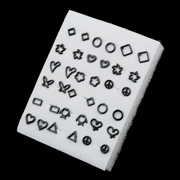 18/36/100 пар женских маленьких пластиковых серег со звездой и луной