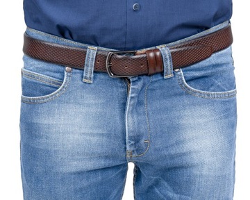 Jeans męskie spodnie klasyczne z przetarciami PL - 108cm/L30